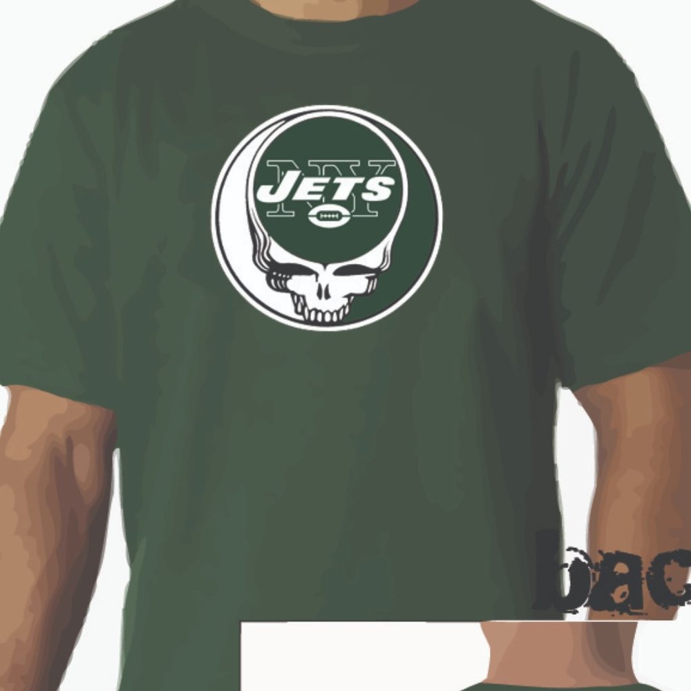 On the MetLife Lot Jets Grateful Dead & Company New York Stealie Mash-up T-shirt